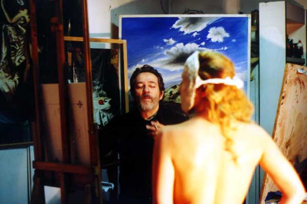 Pippo Ciarlo mentre ritrae una sua modella