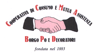 logo della COOPERATIVA DI CONSUMO E MUTUA ASSISTENZA BORGO PO E DECORATORI
