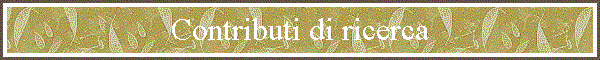 Contributi di ricerca