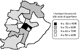 Mappa del consenso alle isole pedonali