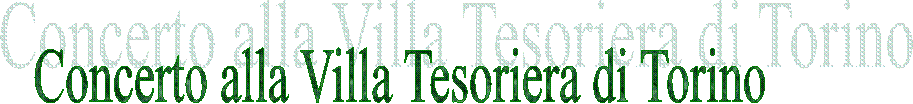 Concerto alla Villa Tesoriera di Torino